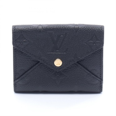 LOUIS VUITTON Portefeuille Celeste Tri-fold wallet purse M82133 leather BK Used