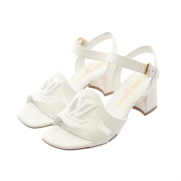 LOUIS VUITTON Isola Line Sandals leather White #36.5 Used Women
