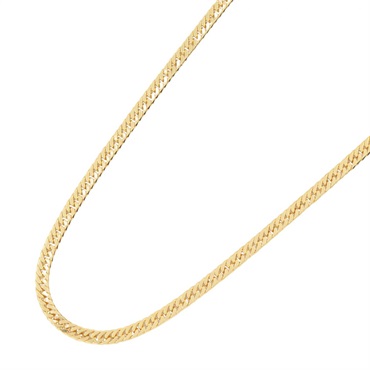JEWELRY Double 6 side Flat link chain necklace 50cm 18KYG Yellow Gold Used