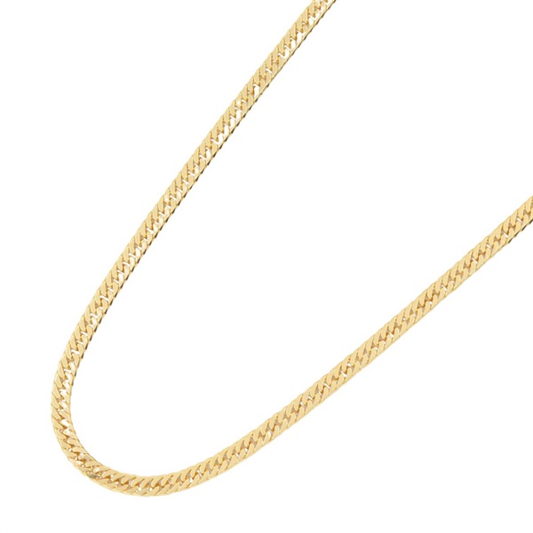 JEWELRY Double 6 side Flat link chain necklace 50cm 18KYG Yellow Gold Used