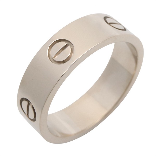 CARTIER Love Ring 18KWG White Gold Used unisex US size 9 #60
