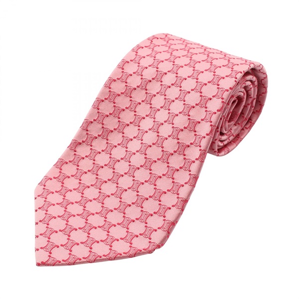 CELINE Macadam tie silk Pink Used mens