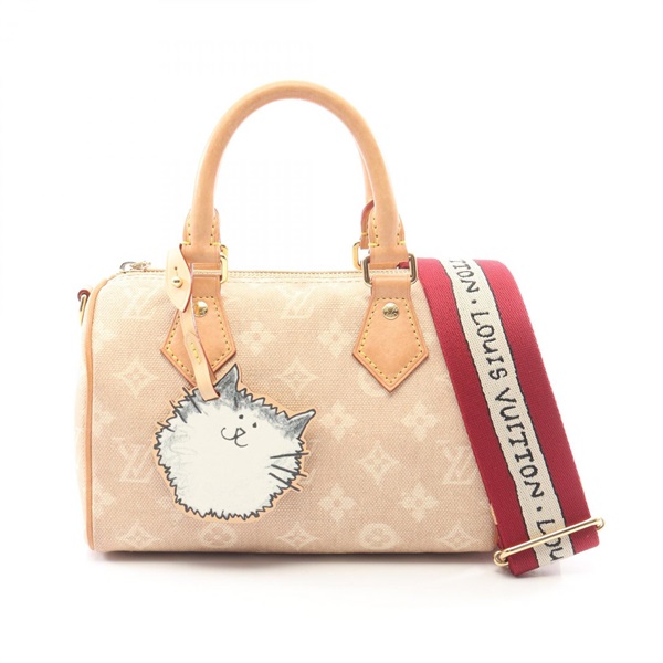 LOUIS VUITTON Speedy Bandouliere 20 Crossbody  Handbag M15151 canvas Meowgram LV