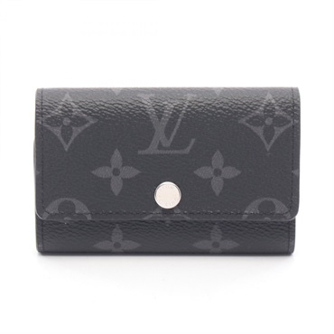 LOUIS VUITTON Multicles 6 key holder case M82603 Monogram eclipse Black Used