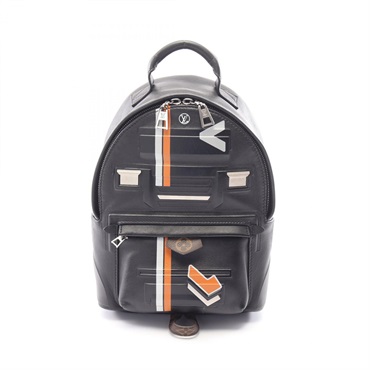 LOUIS VUITTON Palm Springs Backpack PM Rucksack M54995 leather Black Used Women