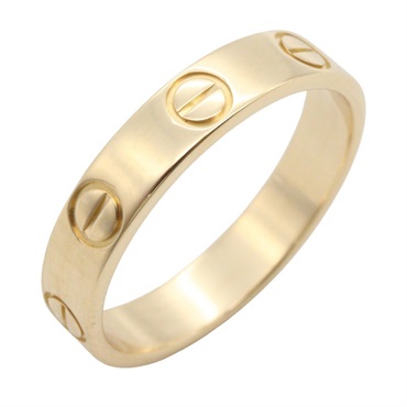CARTIER Mini Love Ring 18KYG Yellow Gold Used unisex US size 4.75 #49