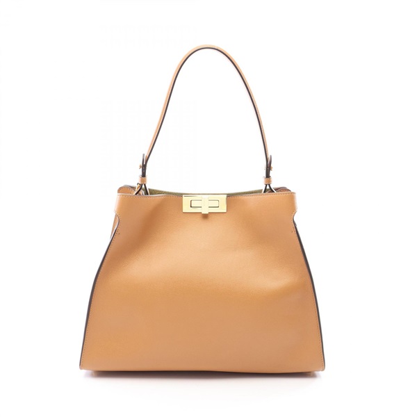 FENDI Way Medium Shoulder Bag 8BN368 leather Brown Used Women