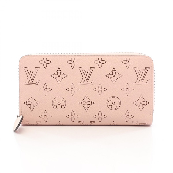LOUIS VUITTON Zippy Around long Wallet M82755 Mahina leather Jasmine Pink Used