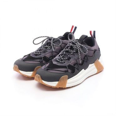 MONCLER COMPASSOR sneakers shoes #41 Suede Fabric Purple Black Preowned mens