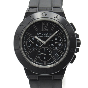 BVLGARI Diagono Magnesium Chrono Wrist Watch DG42SMCCH Automatic Rubber Mens