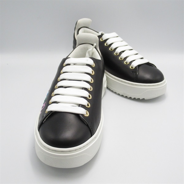 LOUIS VUITTON sneakers #35 lace-up shoes leather Black Used