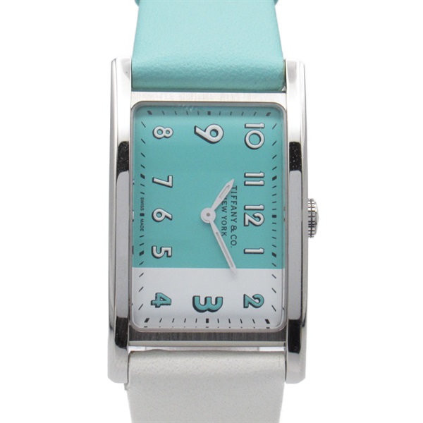 TIFFANY＆CO East West Wrist Watch 63520071 Quartz SS Leather belt Used Women