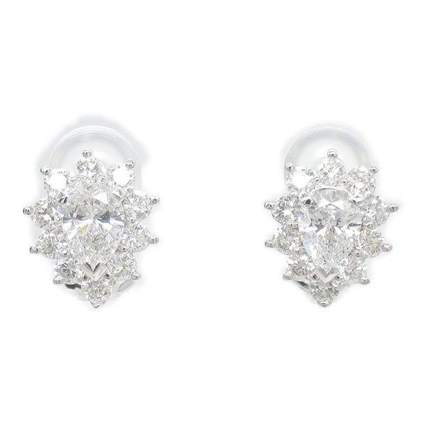 JEWELRY Diamond Earring Pt900 Platinum Used women