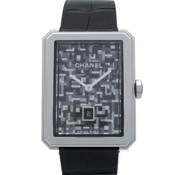 CHANEL boyfriend neo tweed Wrist Watch H6128 Quartz Stainless Steel Used Women