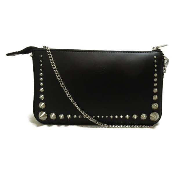 Christian Louboutin Chain Shoulder hand Bag studs 3235119H801 leather Black