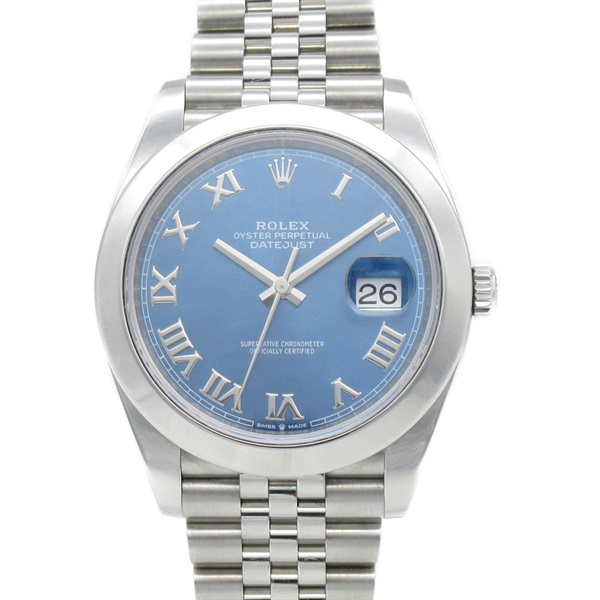 ROLEX Datejust Wrist Watch 126300 Automatic Stainless Steel Used mens blue