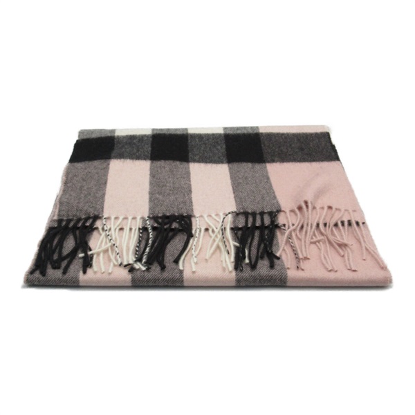 BURBERRY Scarf 8015549 cashmere Pink black NEW Women