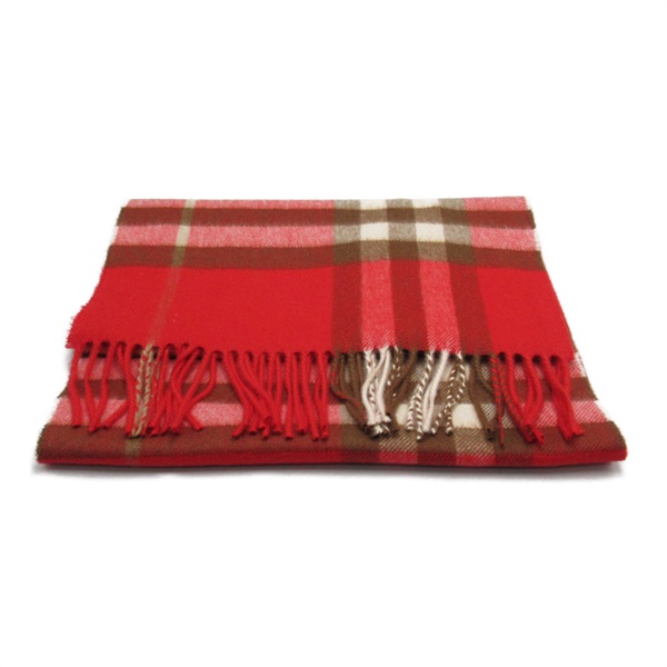 BURBERRY Scarf 8016402 cashmere Red Brown NEW Women