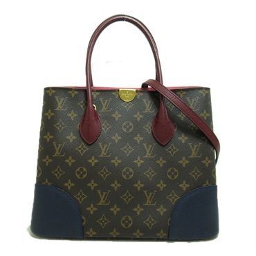 LOUIS VUITTON Flandrin Tote Bag M43169 Monogram canvas Navy mauve Used 2way