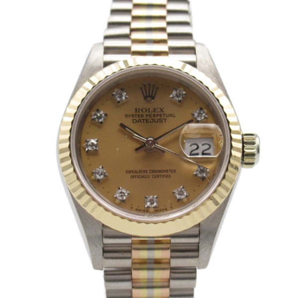 ROLEX Datejust 10P diamond #9 Wrist Watch 69179G BIC AutoK18WG YG PG Used women