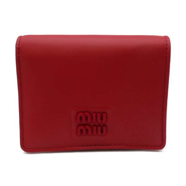 Miu Miu bifold compact wallet purse 5MV2042F8KF0011 leather Red