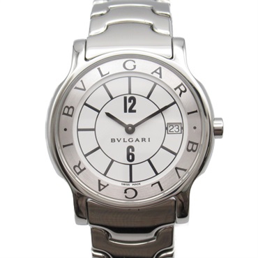 BVLGARI Solo tempo Wrist Watch ST35S Quartz Stainless Steel Used unisex