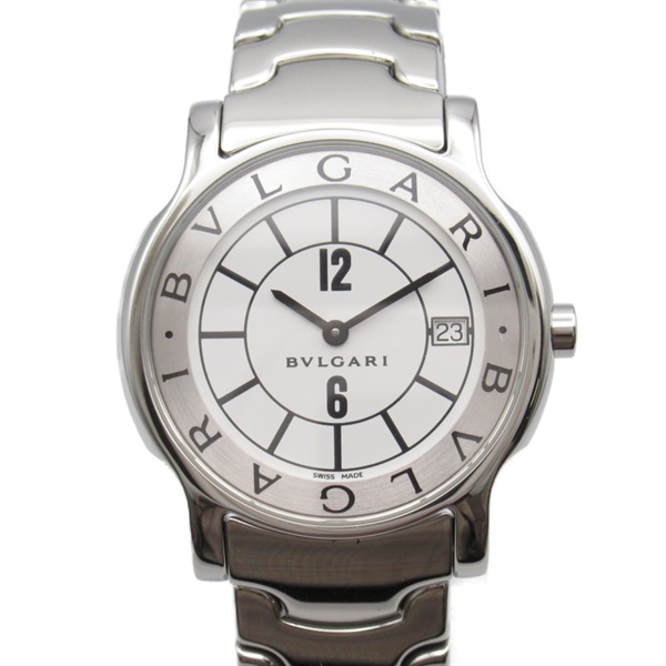 BVLGARI Solo tempo Wrist Watch ST35S Quartz Stainless Steel Used unisex