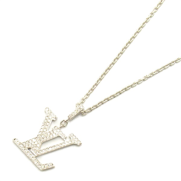 LOUIS VUITTON Pandantif LV GM Diamond Necklace 18KWG White Gold Used women