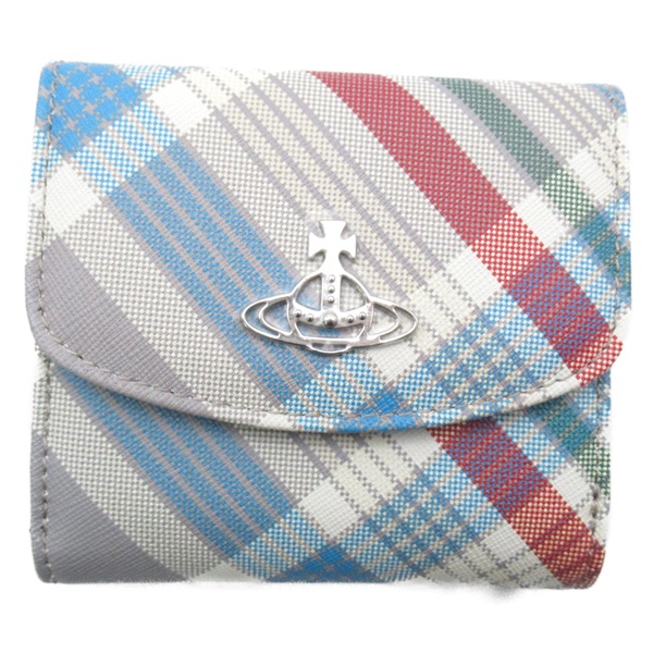 Vivienne Westwood wallet purse 51150003UL0057O101 Saffiano leather madras check