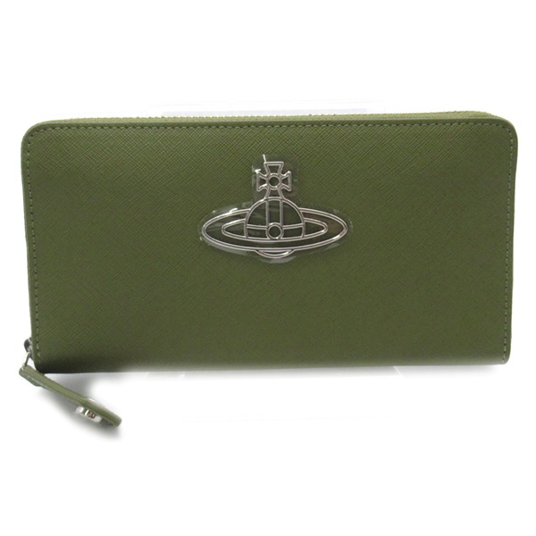 Vivienne Westwood long wallet Purse 51050003L001NM403 Saffiano Leather Green NEW