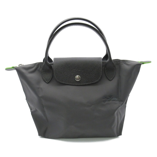 Longchamp Le Pliage Green S Top Hand bag L1621919P66 canvas Gray Graphite NEW 1