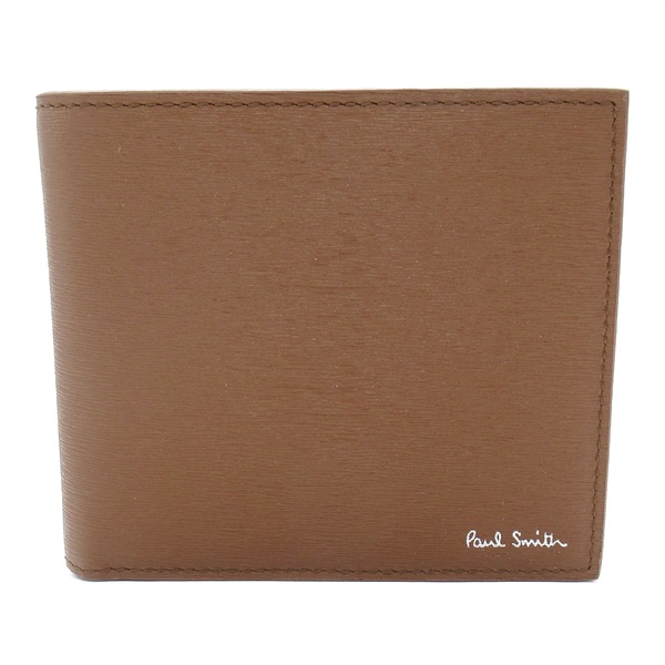 Paul Smith bifold compcat wallet purse 483362 leather Brown Tan