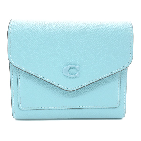 COACH bifold compact wallet purse CH808LHVSE leather Blue