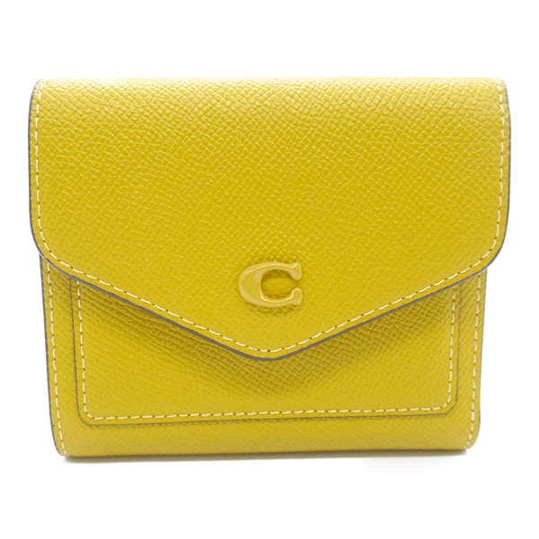 COACH bifold compact wallet purse CH808B4EBV leather Yellow