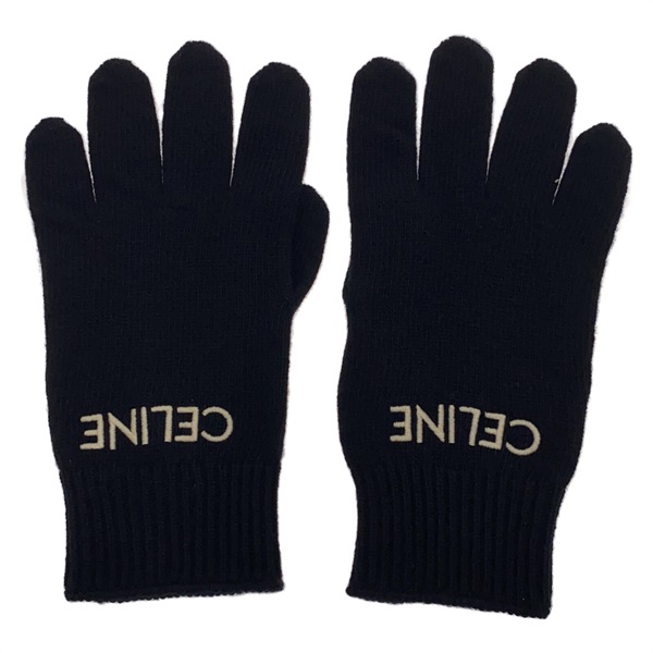 CELINE Glove gants 25cm 2AC55588S38NOM wool Black