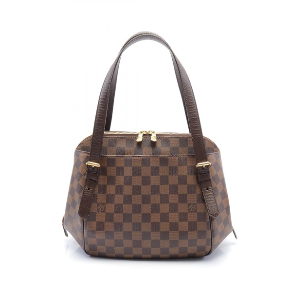 LOUIS VUITTON Belem MM Shoulder Bag N51174 Damier canvas Brown Ebene Used Women