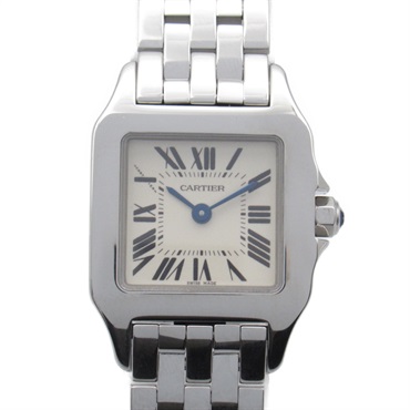 CARTIER Santos De Moiselle SM Wrist Watch W25064Z5 Quartz SS Used Women