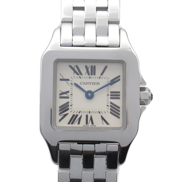 CARTIER Santos De Moiselle SM Wrist Watch W25064Z5 Quartz SS Used Women