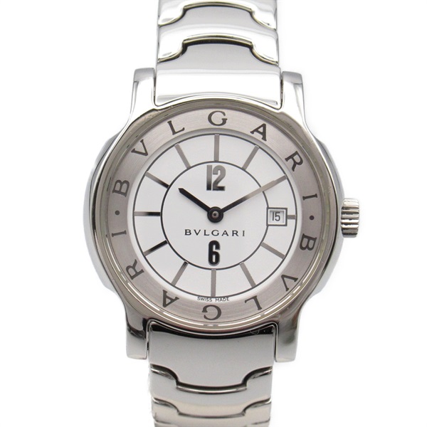 BVLGARI Solo tempo Wrist Watch ST29S Quartz Stainless Steel Used Women