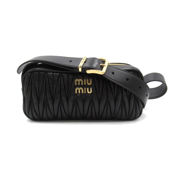 Miu Miu Shoulder Bag 5BC158N88F0002 leather Black NEW Women GHW