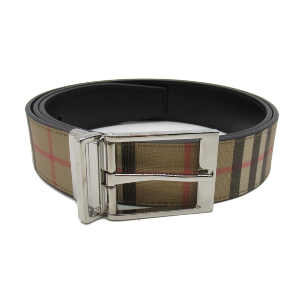 BURBERRY belt 8053317 cotton Polyurethane Beige NEW mens #42/105