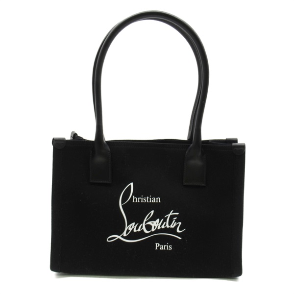 Christian Louboutin Tote Bag EW Small 32352335318 fabric leather Black