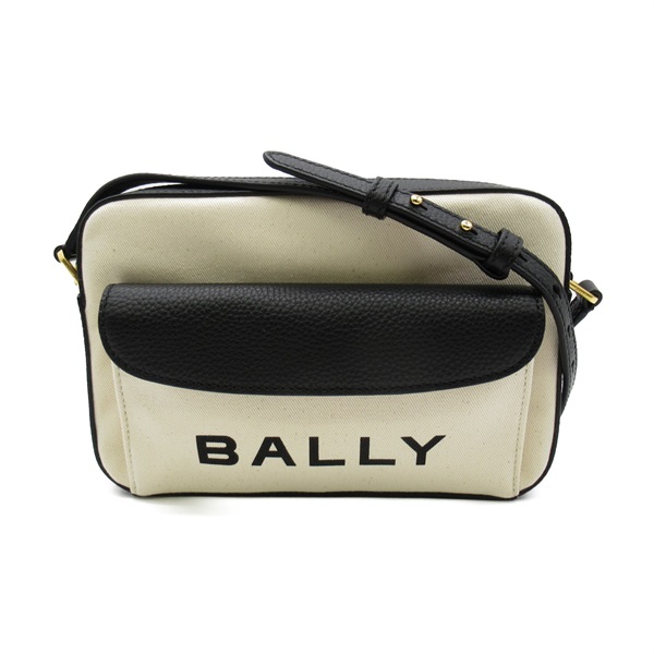 BALLY Shoulder Bag BAR DANIEL 6304578 fabric leather Beige Black NEW crossbody