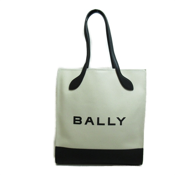 BALLY Tote Bag BAR KEEP ON NS Tote Bag 6304517 fabric leather Beige Black NEW