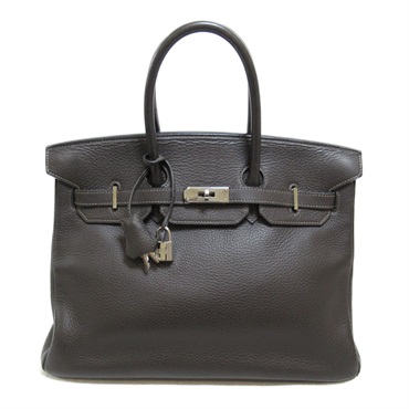 HERMES Birkin 35 Handbag Togo leather Black Used Women SHW H macassar