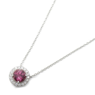 TIFFANY＆CO Pink Tourmaline Diamond Necklace Pt950 Platinum Used Women