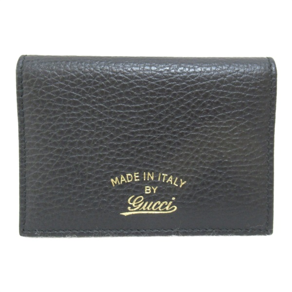 GUCCI Pass holder 354500 leather Black Used Women