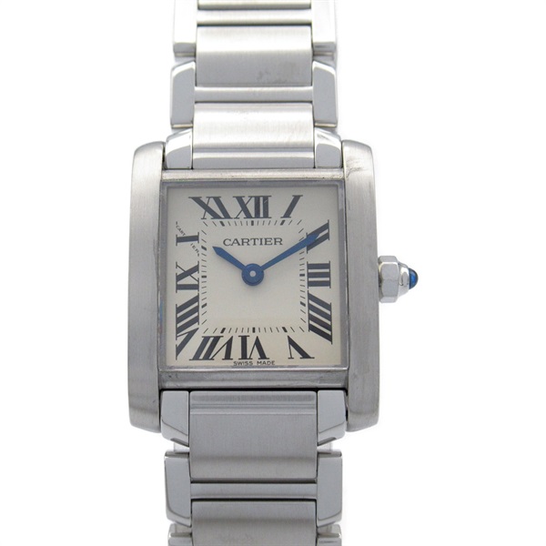 CARTIER Cartier Tank Française SM Wrist Watch W51008Q3 Quartz SS Used Women