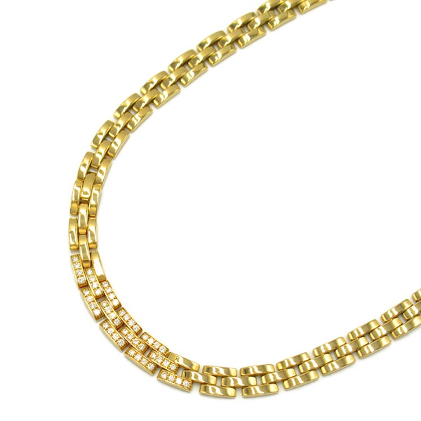 CARTIER PANTHERE Diamond Necklace 18KYG Yellow Gold Used women