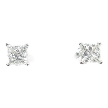 JEWELRY Diamond Pierced earrings K18 White Gold Used